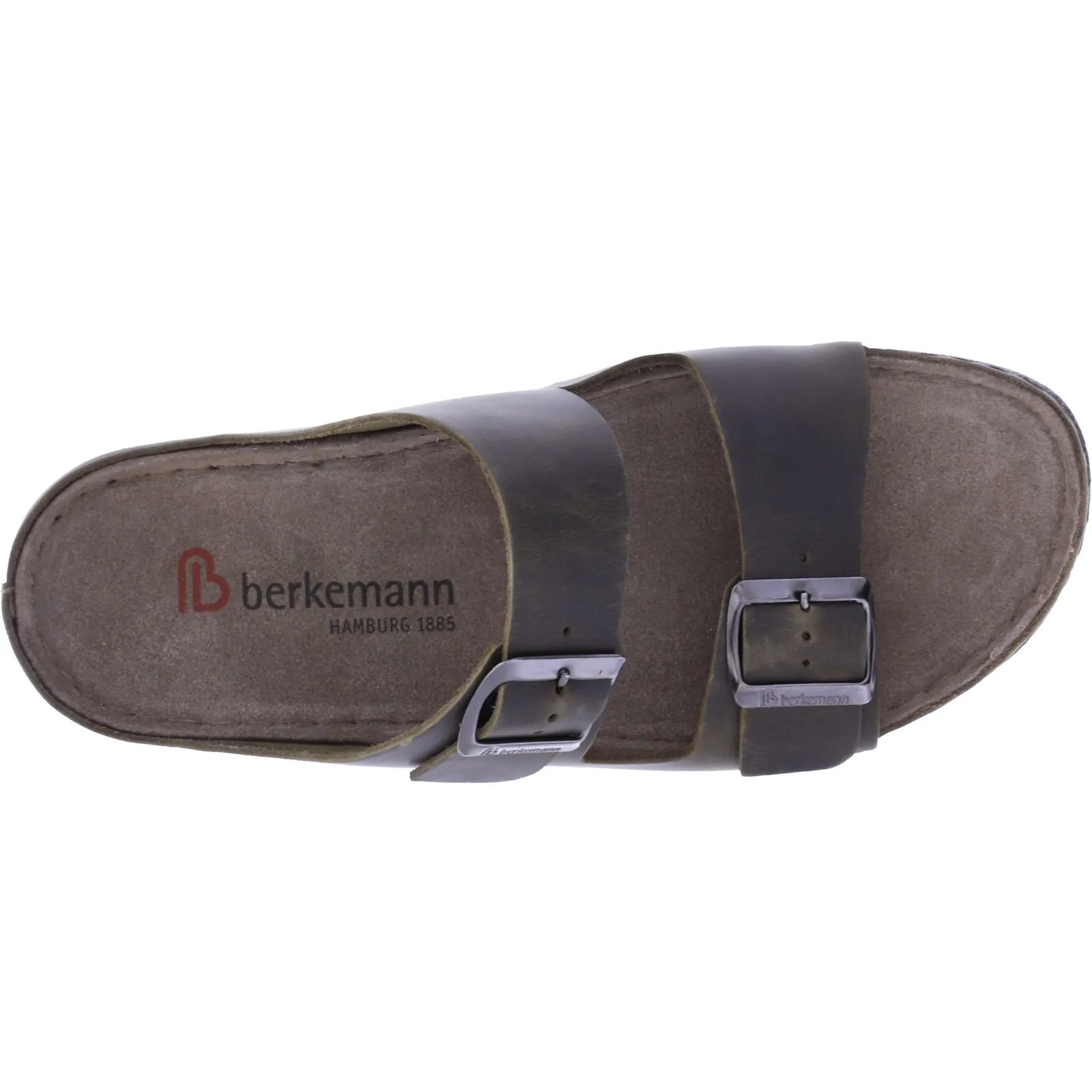 Berkemann / Modell: Adam / Oliv Fettleder / Leisten: Baar / Art: 01950-405 / Herren Pantoletten