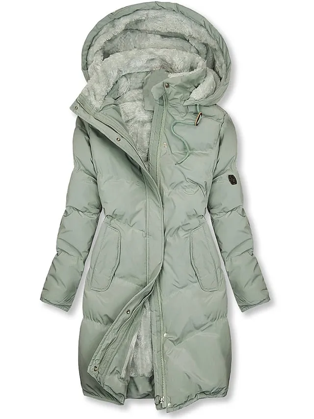 Heidi-Mode | Parka À Capuche Décontractée Avec Garniture En Duvet