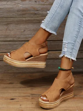 Heidi-Mode Lässige Keilabsatzsandalen