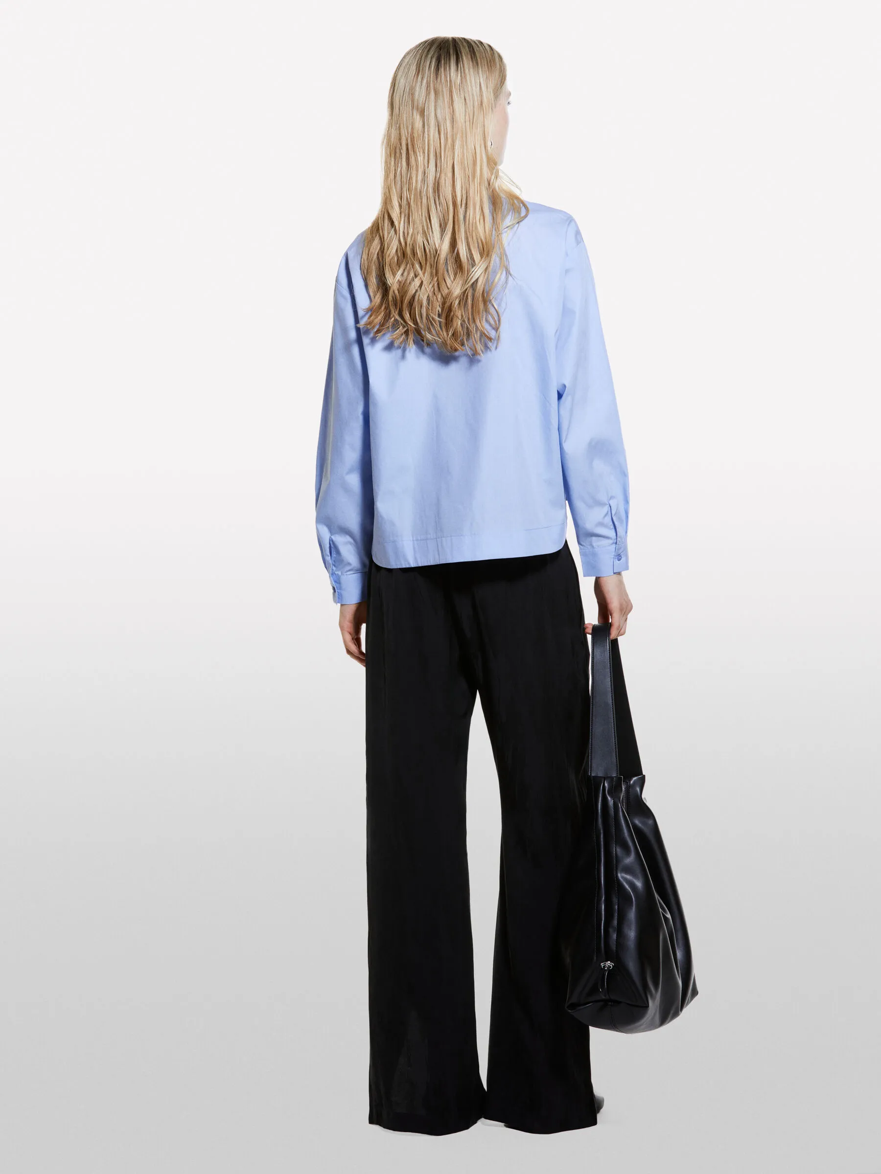 Hellblaues Hemd in over fit, Azurblau 