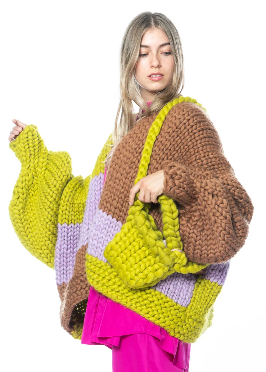 HOPE MACAULAY, gestrickte Crossbody Tasche in Gooseberry 