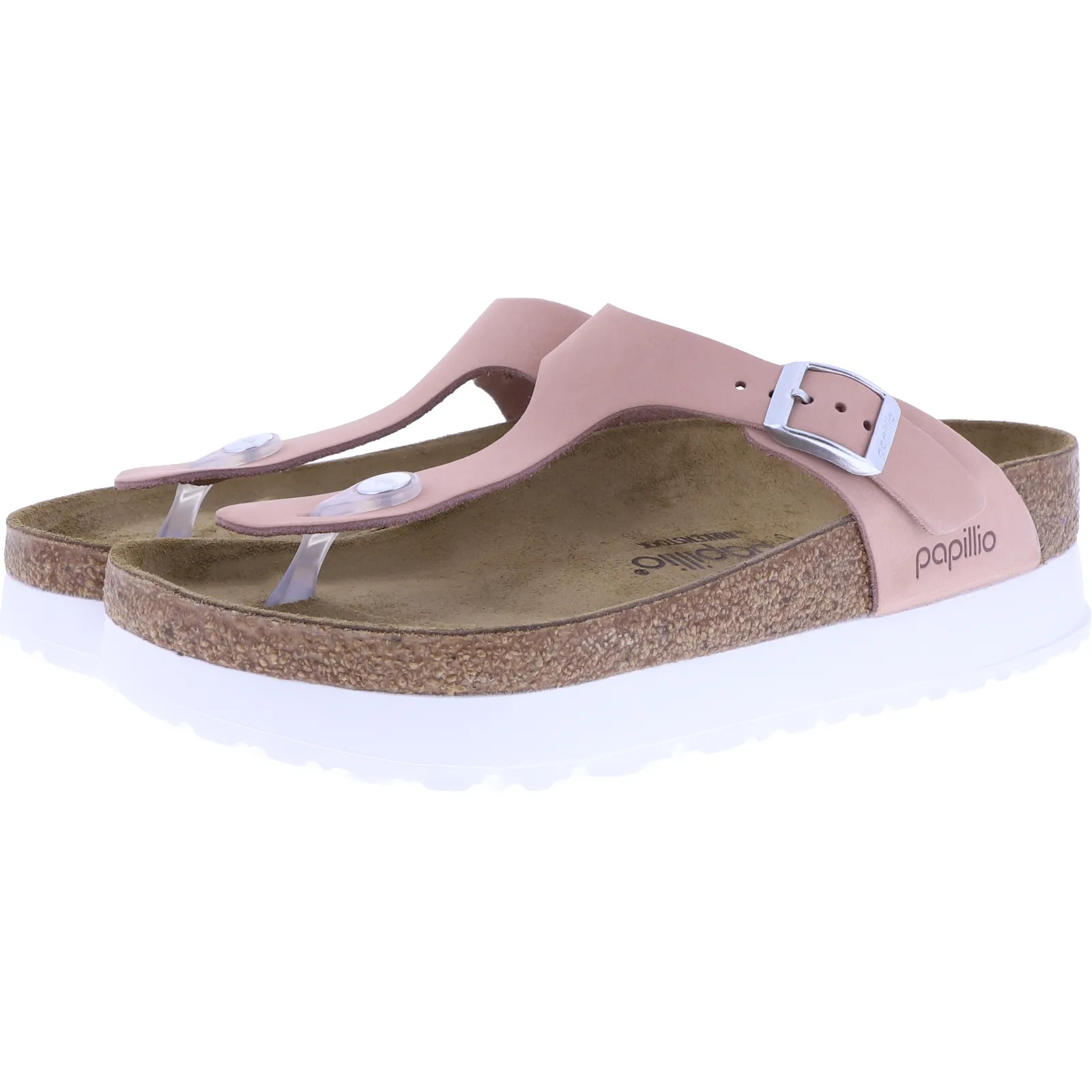 Papillio | Gizeh Platform | Soft Pink-Rosa | Nubukleder | 1026980 | Damen Zehensteg Sandalen