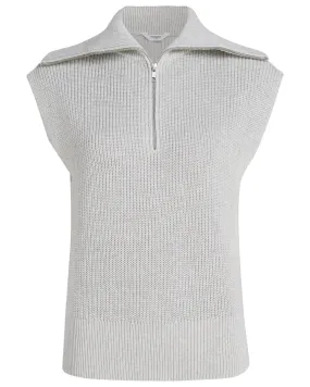 PENN&INK - Damen Weste mit Reißverschluss - grey mel.