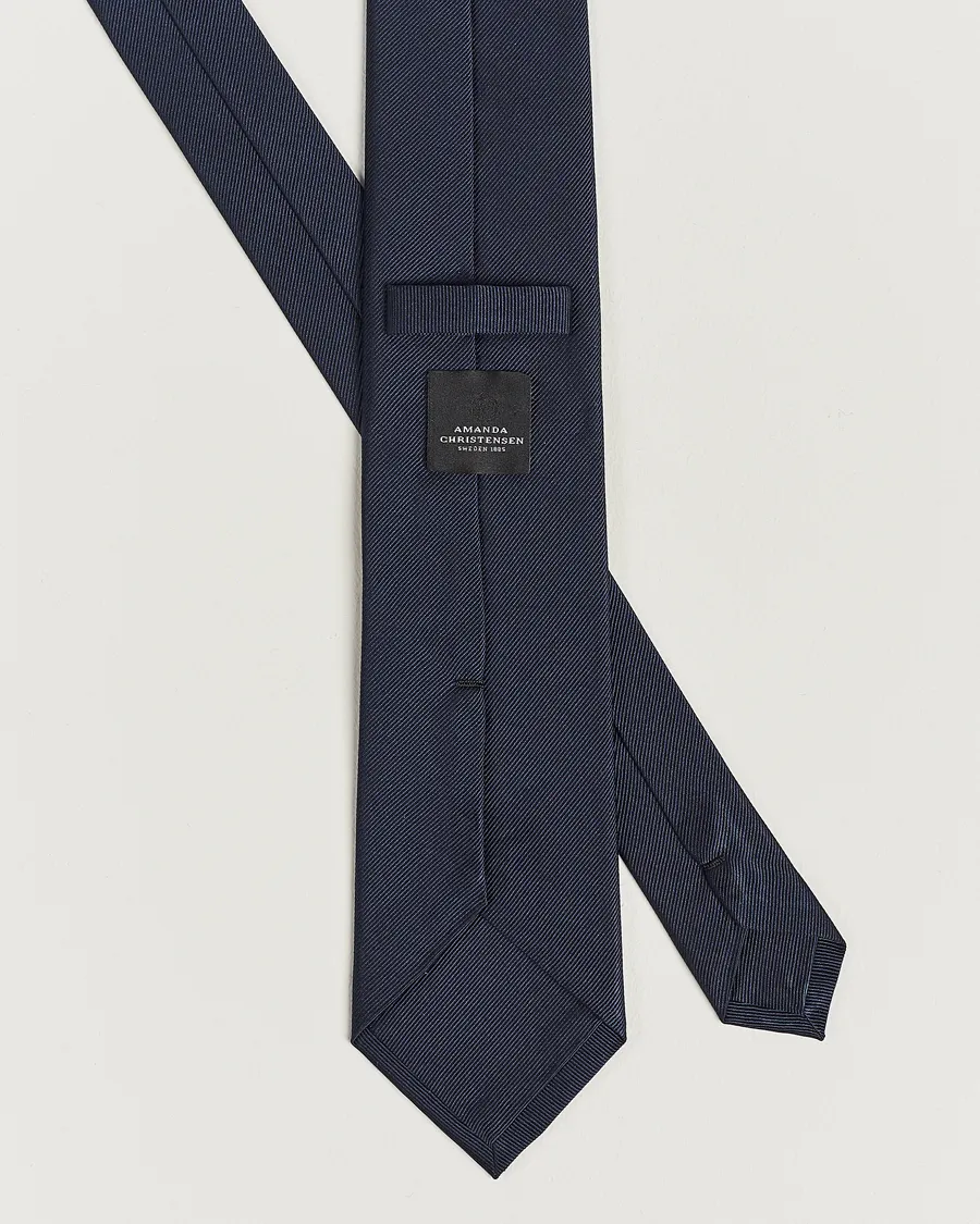 Plain Classic Tie 8 cm Navy