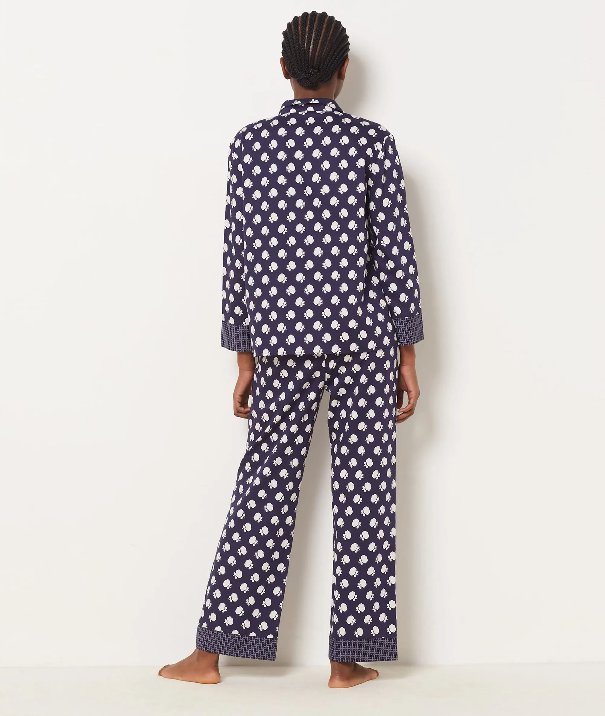 Pyjama hemd mit print COTON