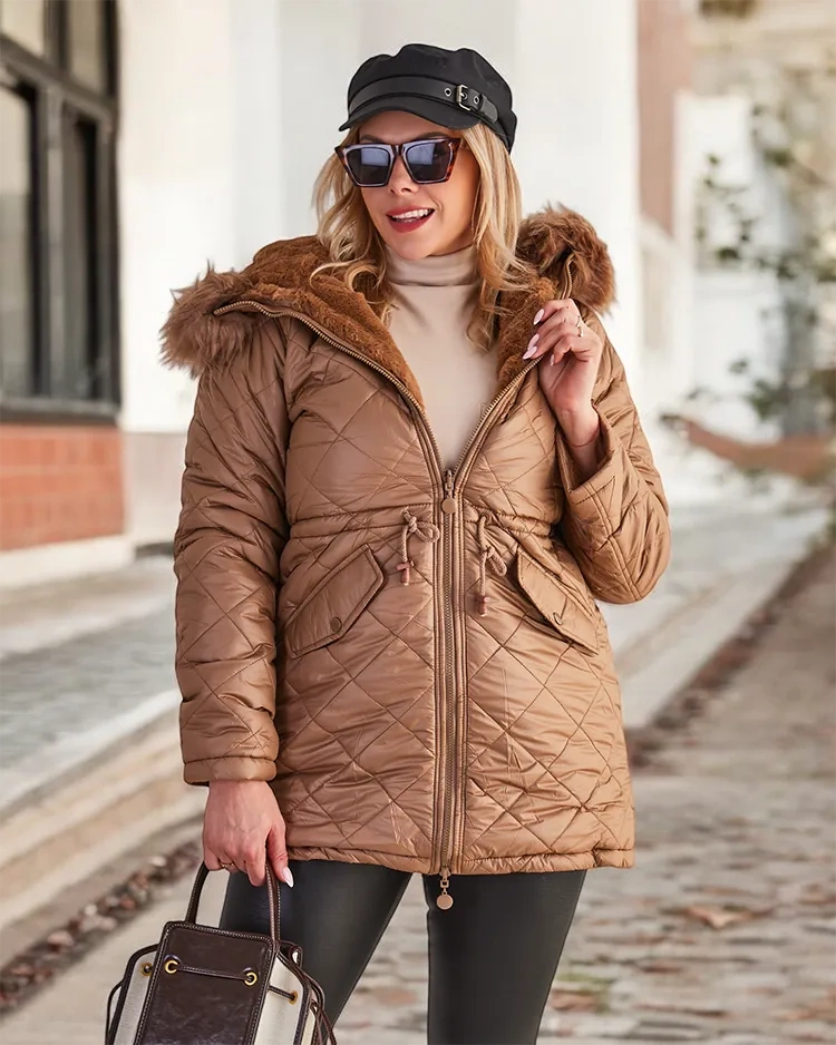 Royalfashion Steppjacke für Damen in braun