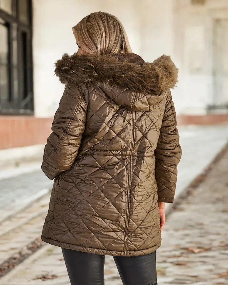 Royalfashion Steppjacke für Damen in dunkelgrün