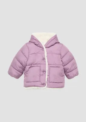 Steppjacke mit Teddyplüsch-Futter
